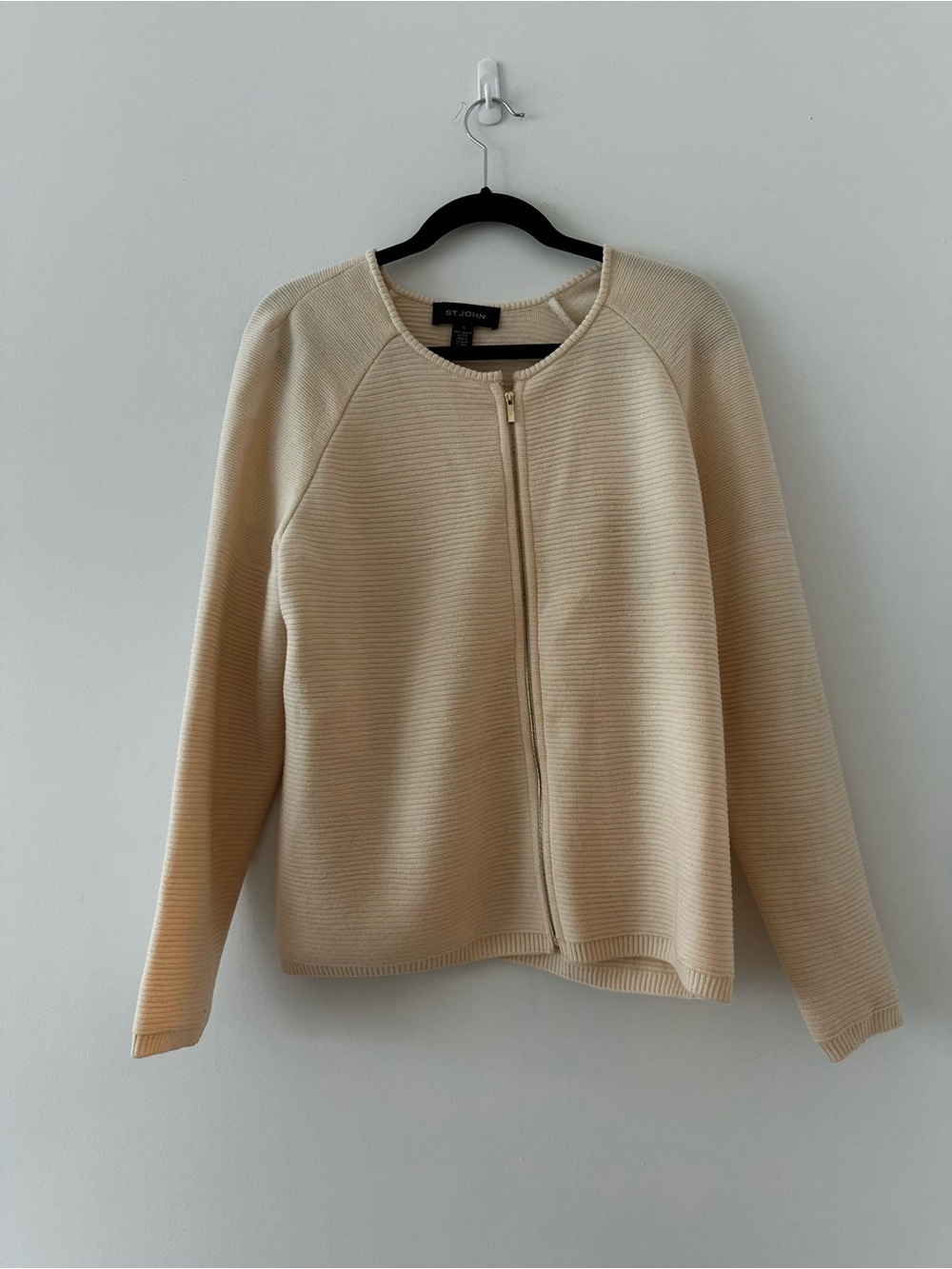St. John Wool Knit Zip Up